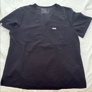FIGS Black Catarina One-Pocket Scrub Top XL